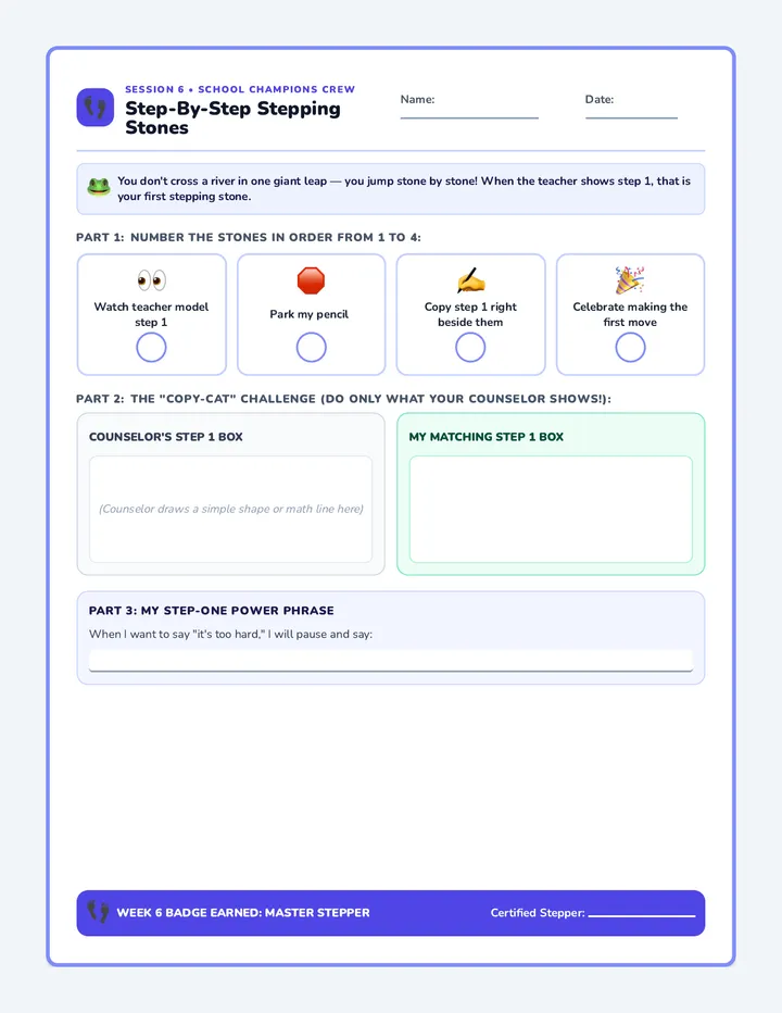 Follow Leader Activity Sheet