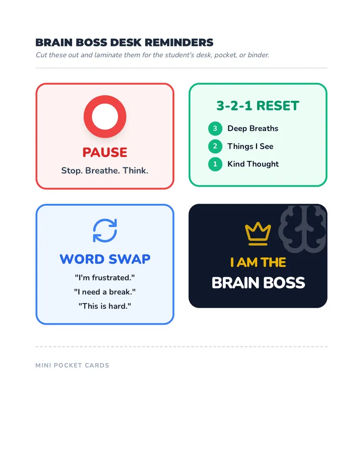 Brain Boss Cue Cards