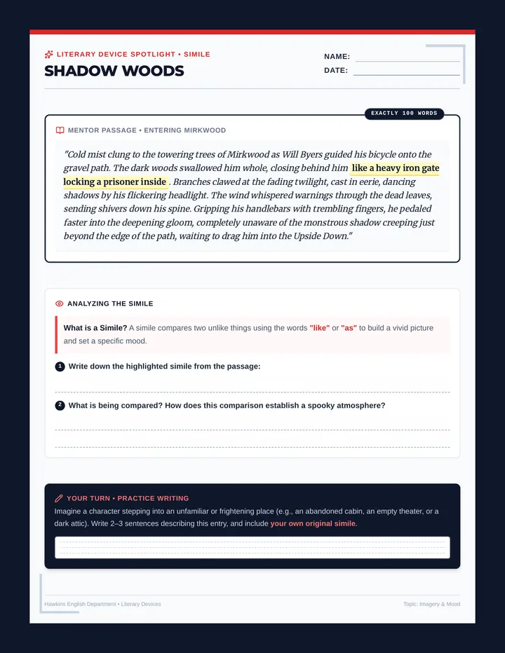 Shadow Woods Handout