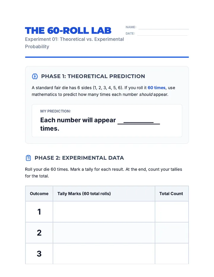 Rolling Results Worksheet