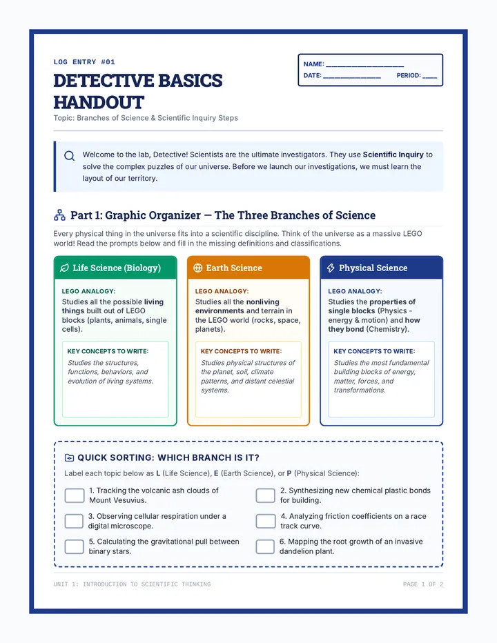 Detective Basics Handout