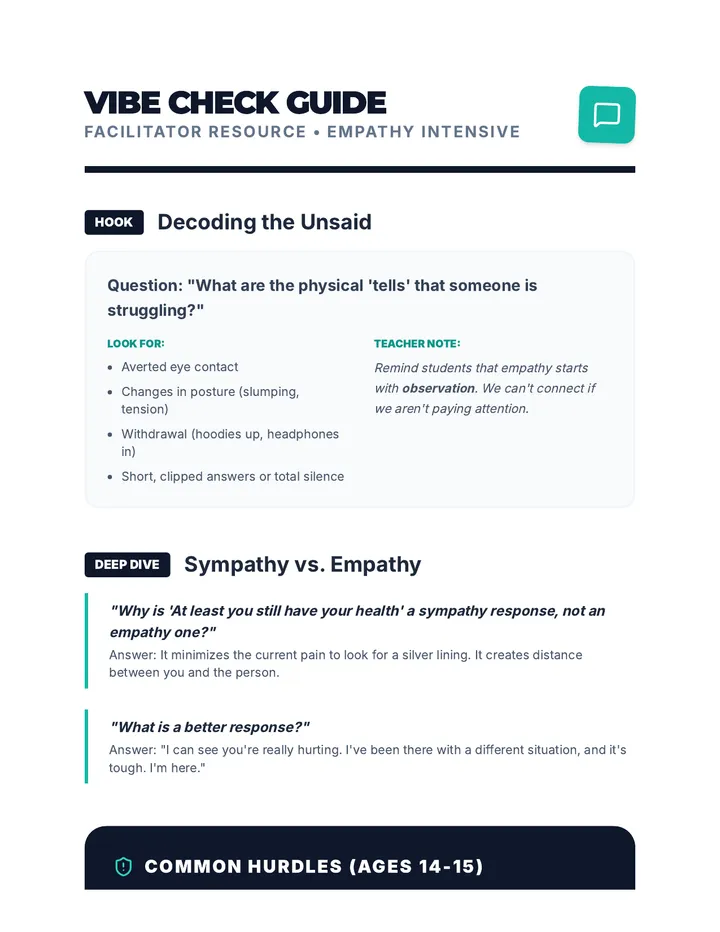 Vibe Check Discussion Guide