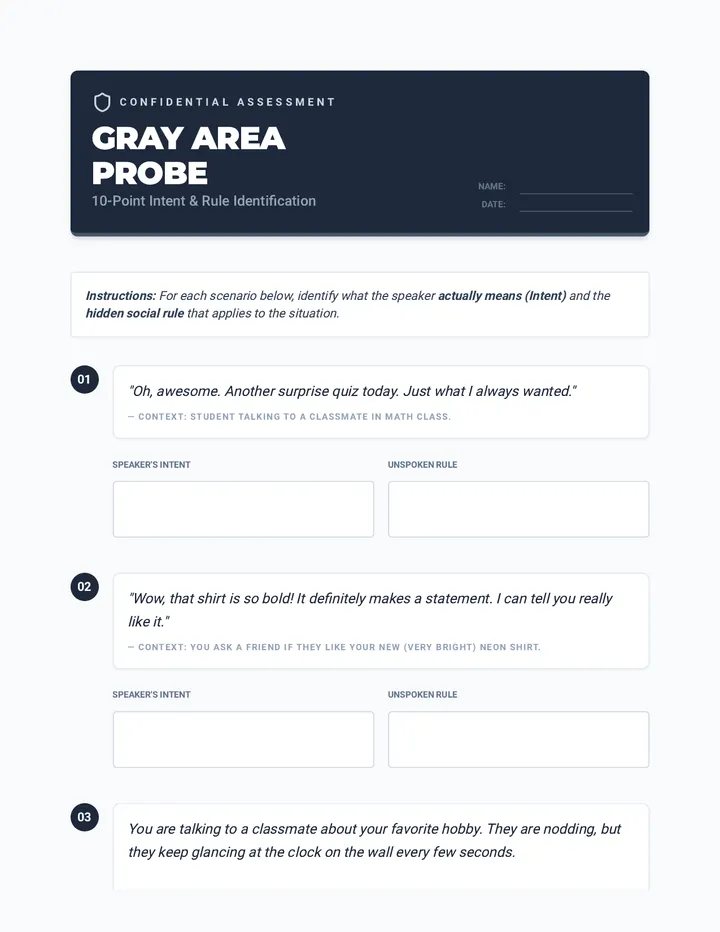 Gray Area Probe Assessment
