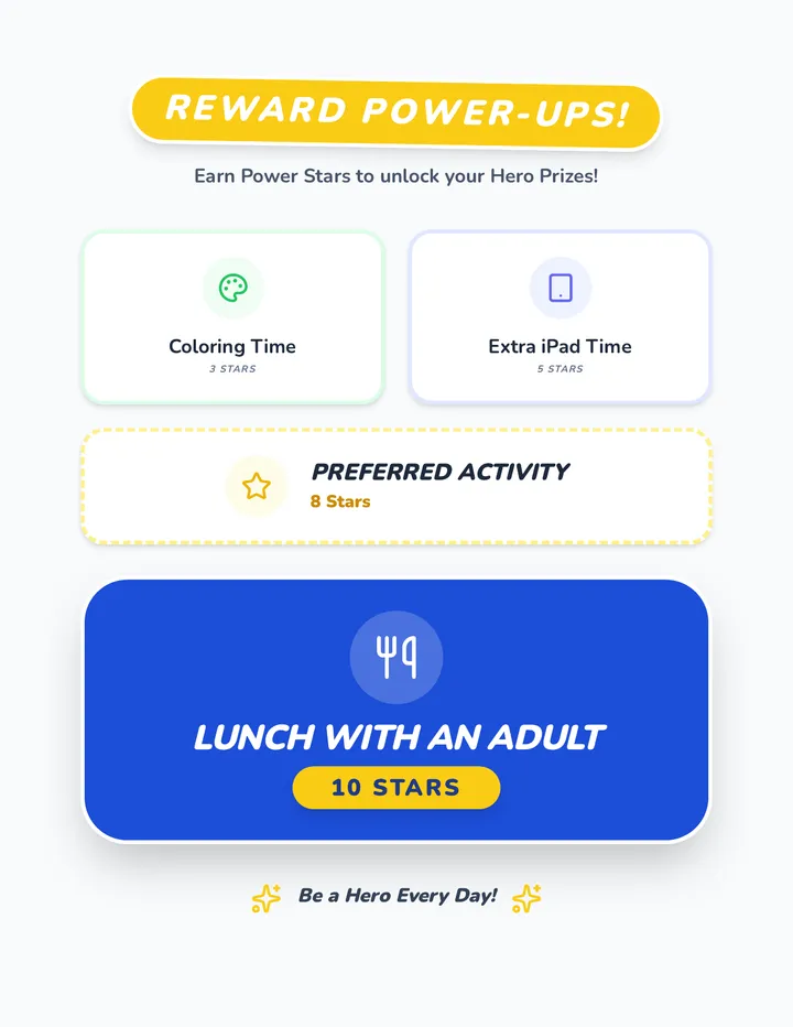 Reward Power Ups Menu