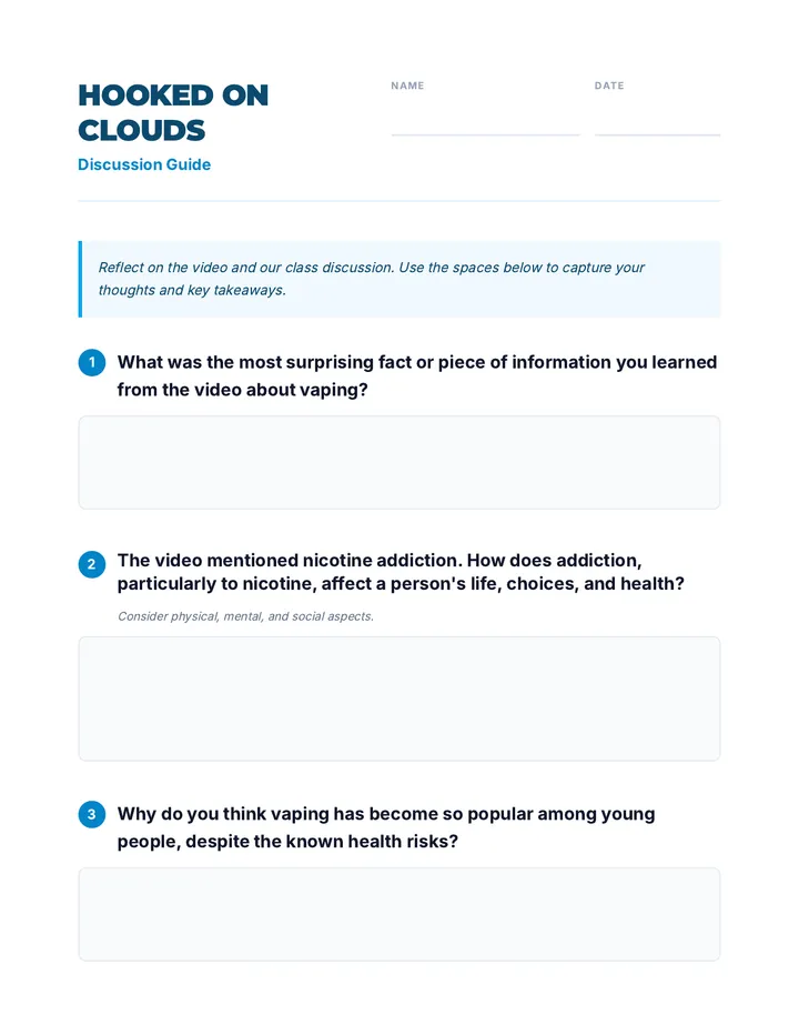 Clouds Discussion Questions