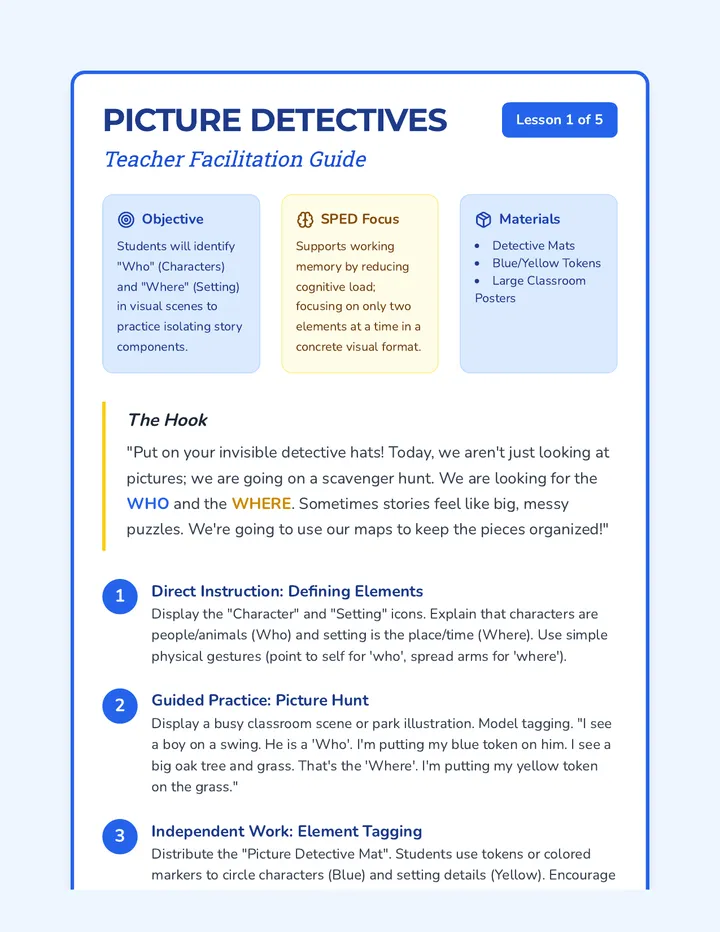Picture Detectives Teacher Guide