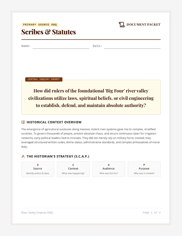 Scribes and Statutes DBQ