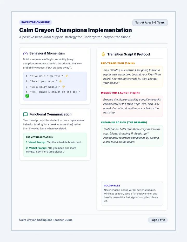 Crayon Champion Teacher Guide
