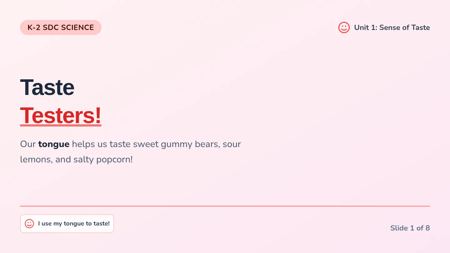 Taste Testers Slides