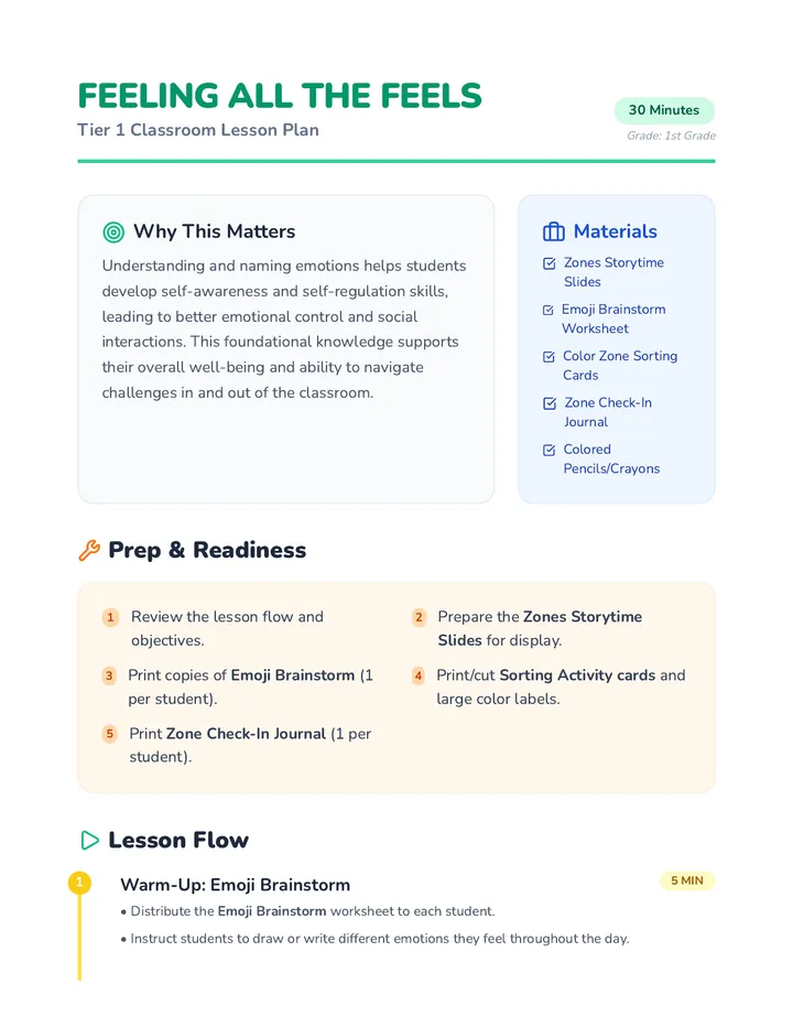 Feeling All the Feels Lesson Plan