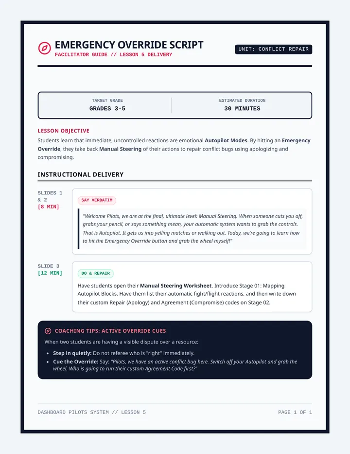 Override Facilitator Script