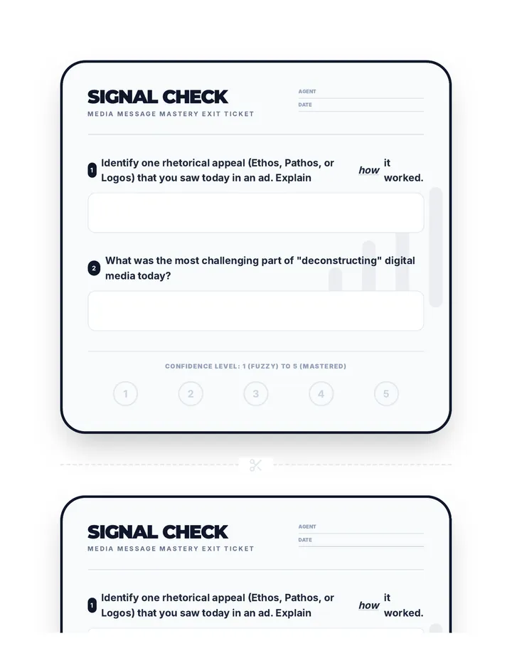 Signal Check Exit Ticket