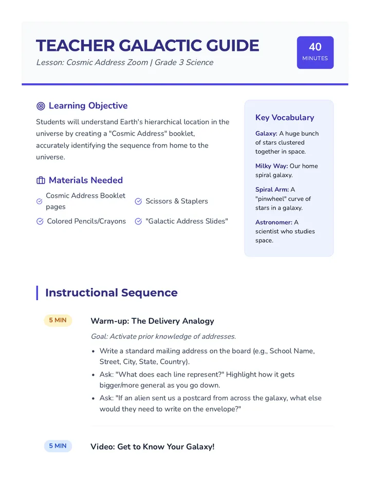 Teacher Galactic Guide