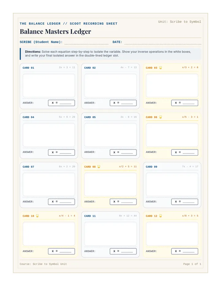 Balance Masters Student Ledger