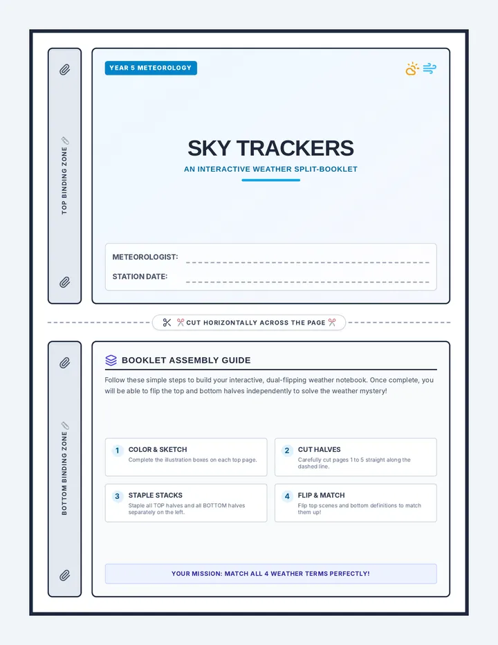 Sky Trackers Split Booklet page 1
