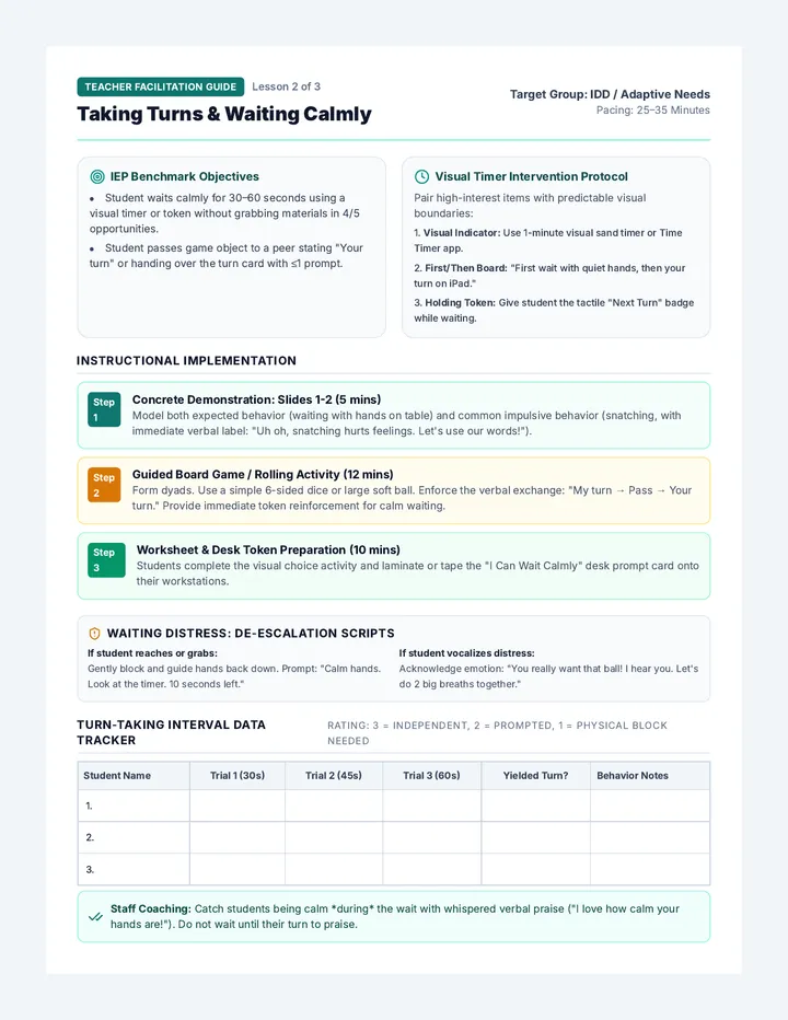 Taking Turns Teacher Guide