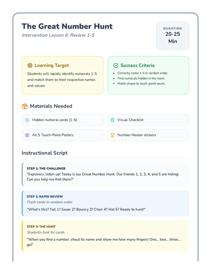 The Great Number Hunt Teacher Guide