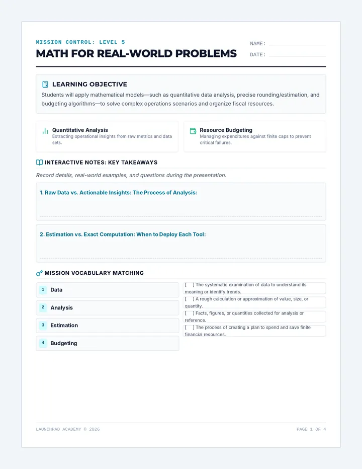 Day 5 Student Workbook Bundle
