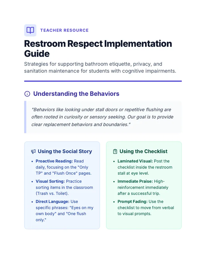 Restroom Respect Teacher Guide