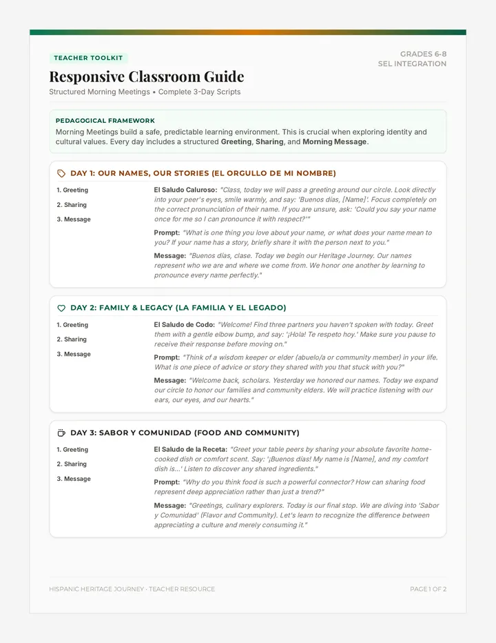 Responsive Heritage Teacher Guide