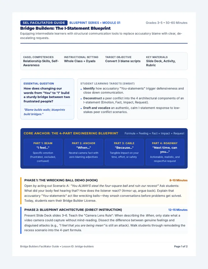 Bridge Builders Lesson Plan