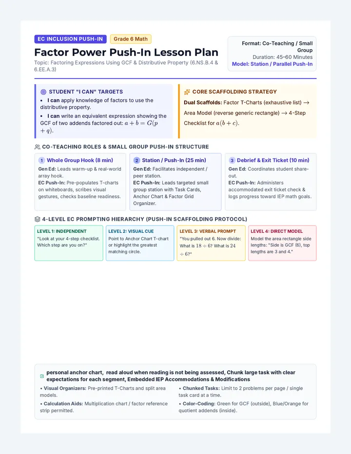 Factor Power Teacher Guide