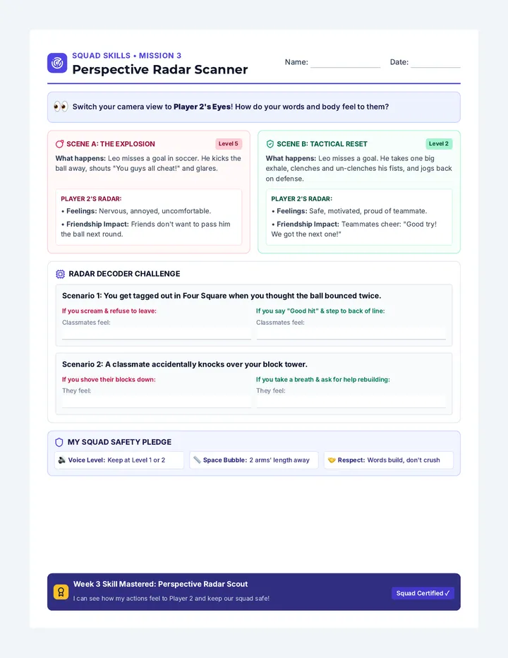 Perspective Radar Activity Sheet