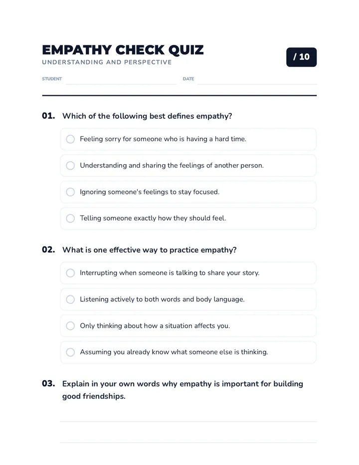 Empathy Check Quiz