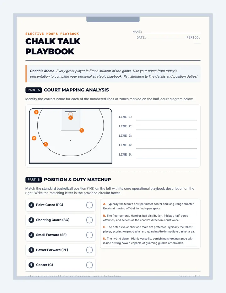 Chalk Talk Playbook Worksheet