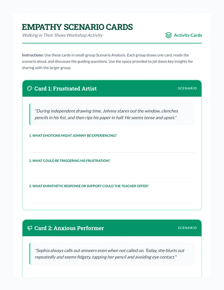 Empathy Scenario Cards