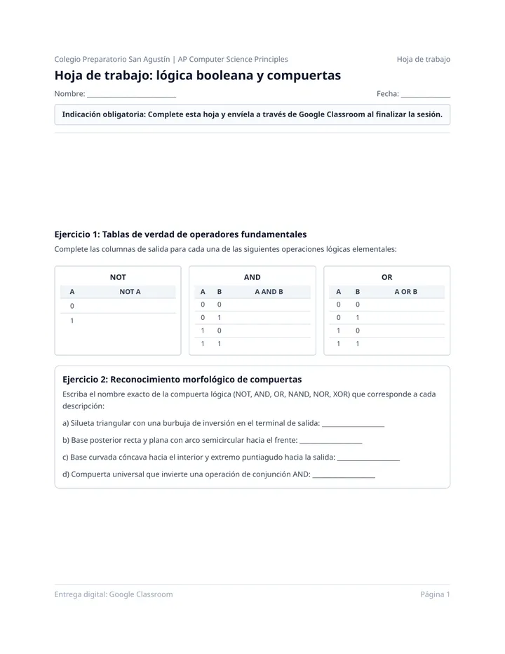 Hoja Trabajo Estudiantes