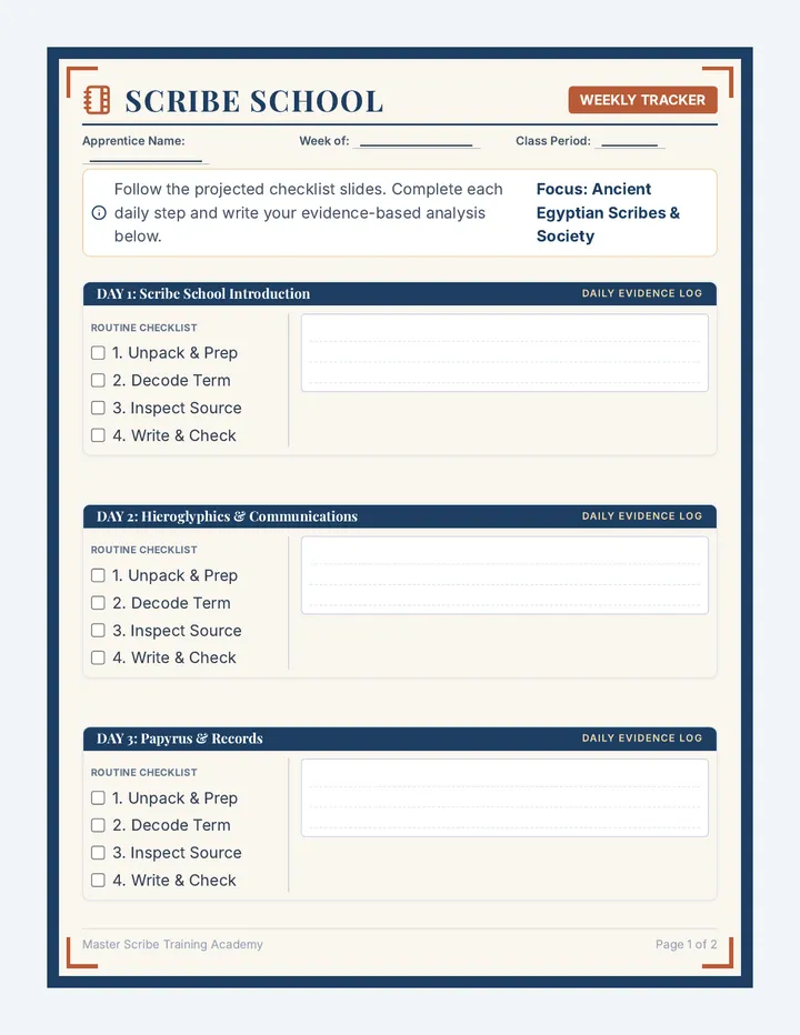 Scribe School Tracker