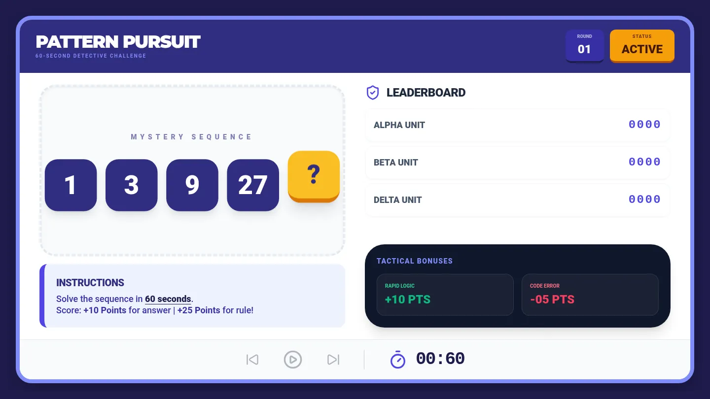 Pattern Pursuit Game