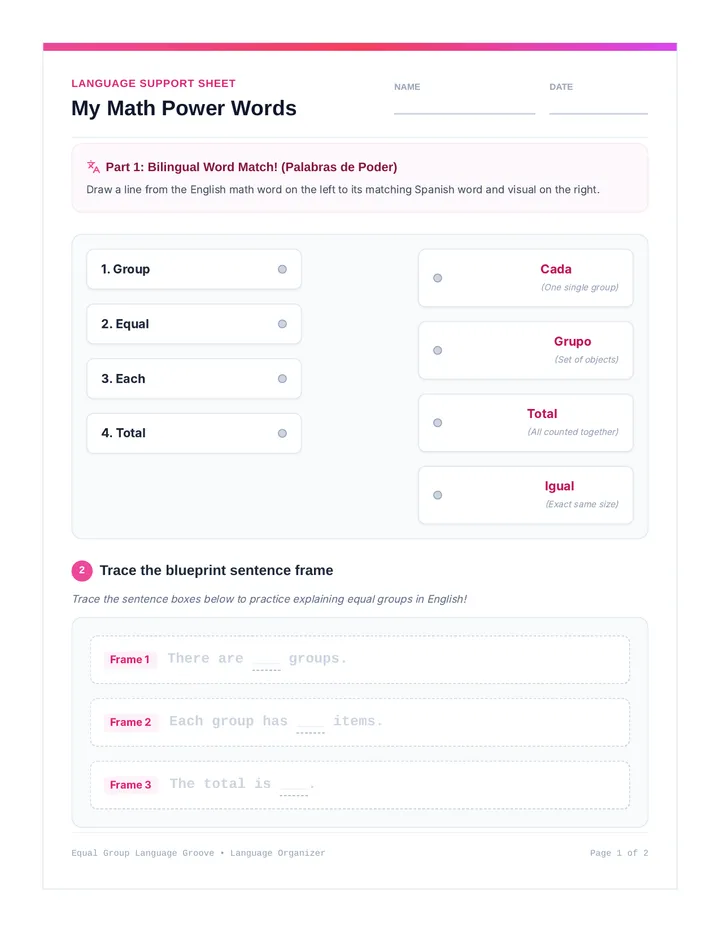 Group Talk Language Organizer