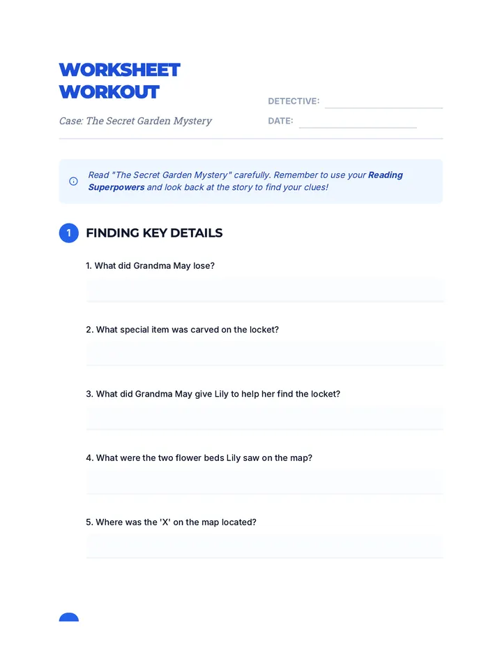 Reading Comprehension Worksheet