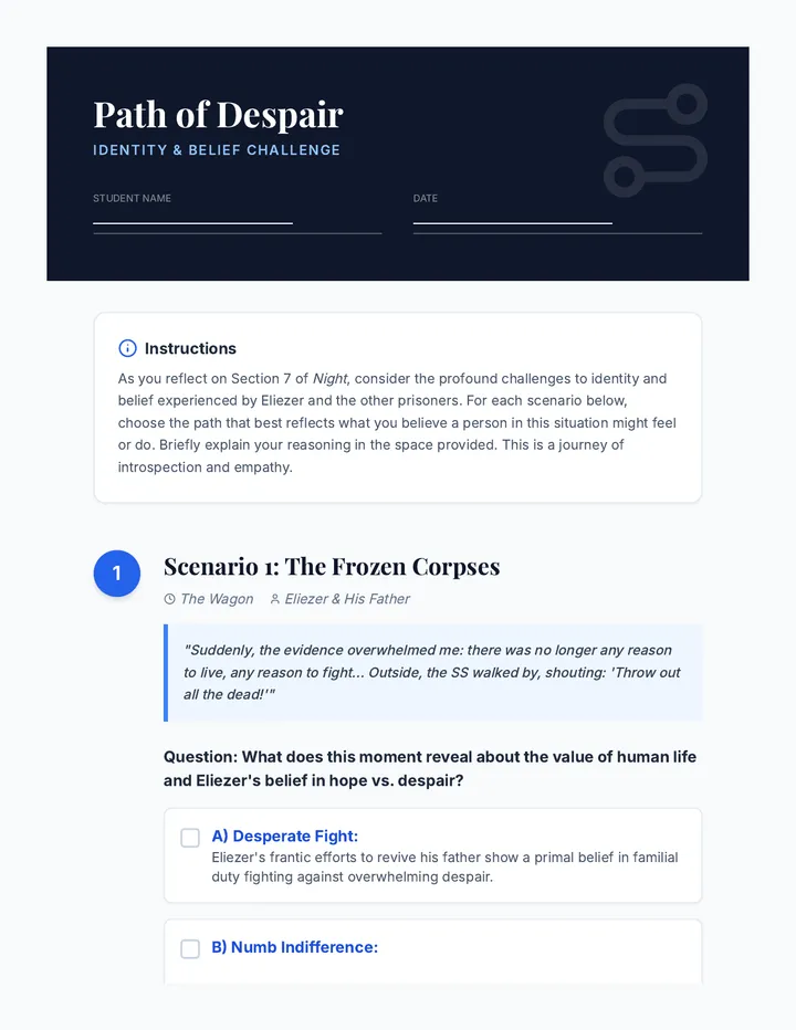 Path of Despair Activity