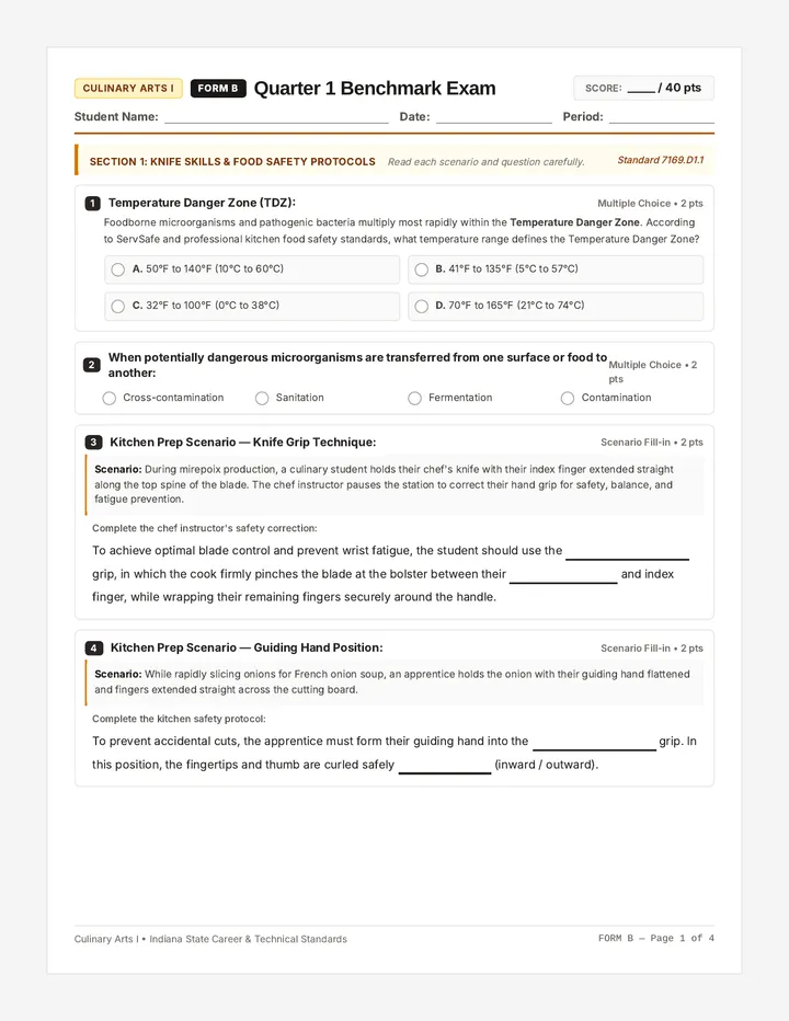 Benchmark Exam Form B