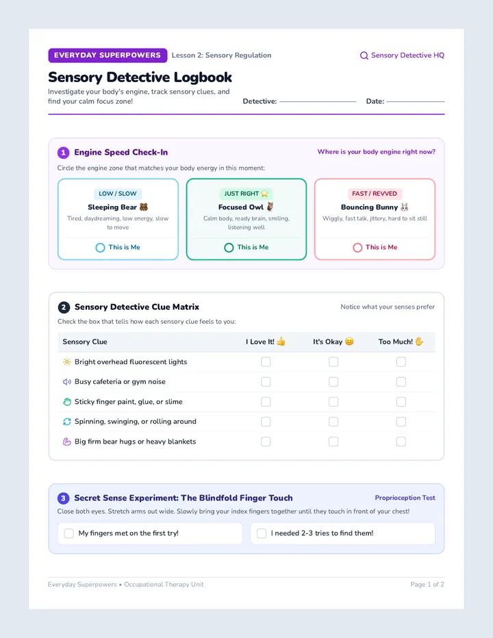 Sensory Detective Logbook