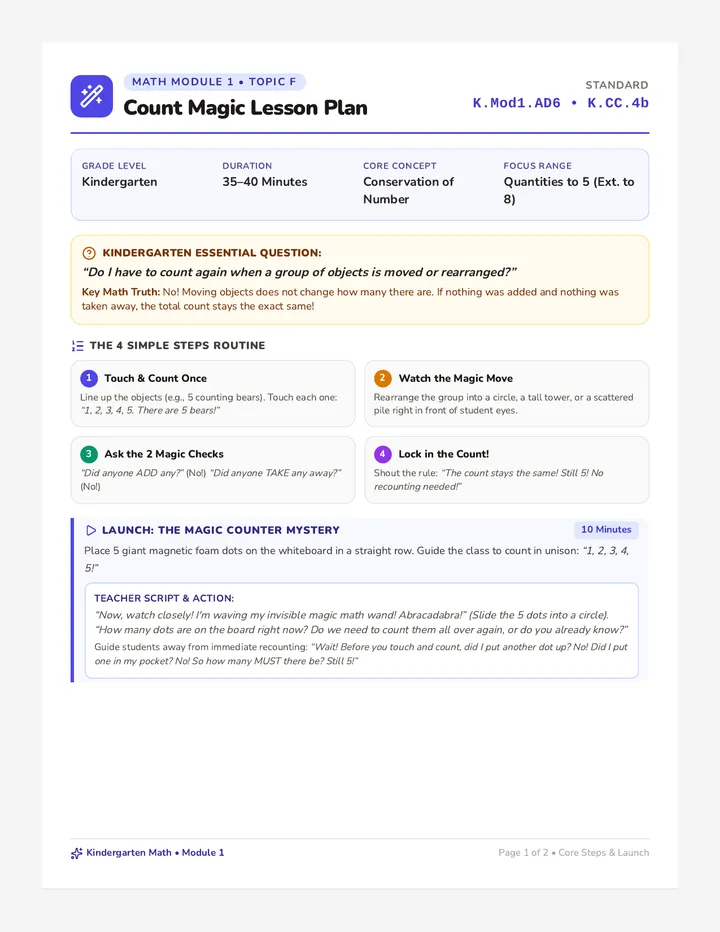 Count Magic Lesson Plan