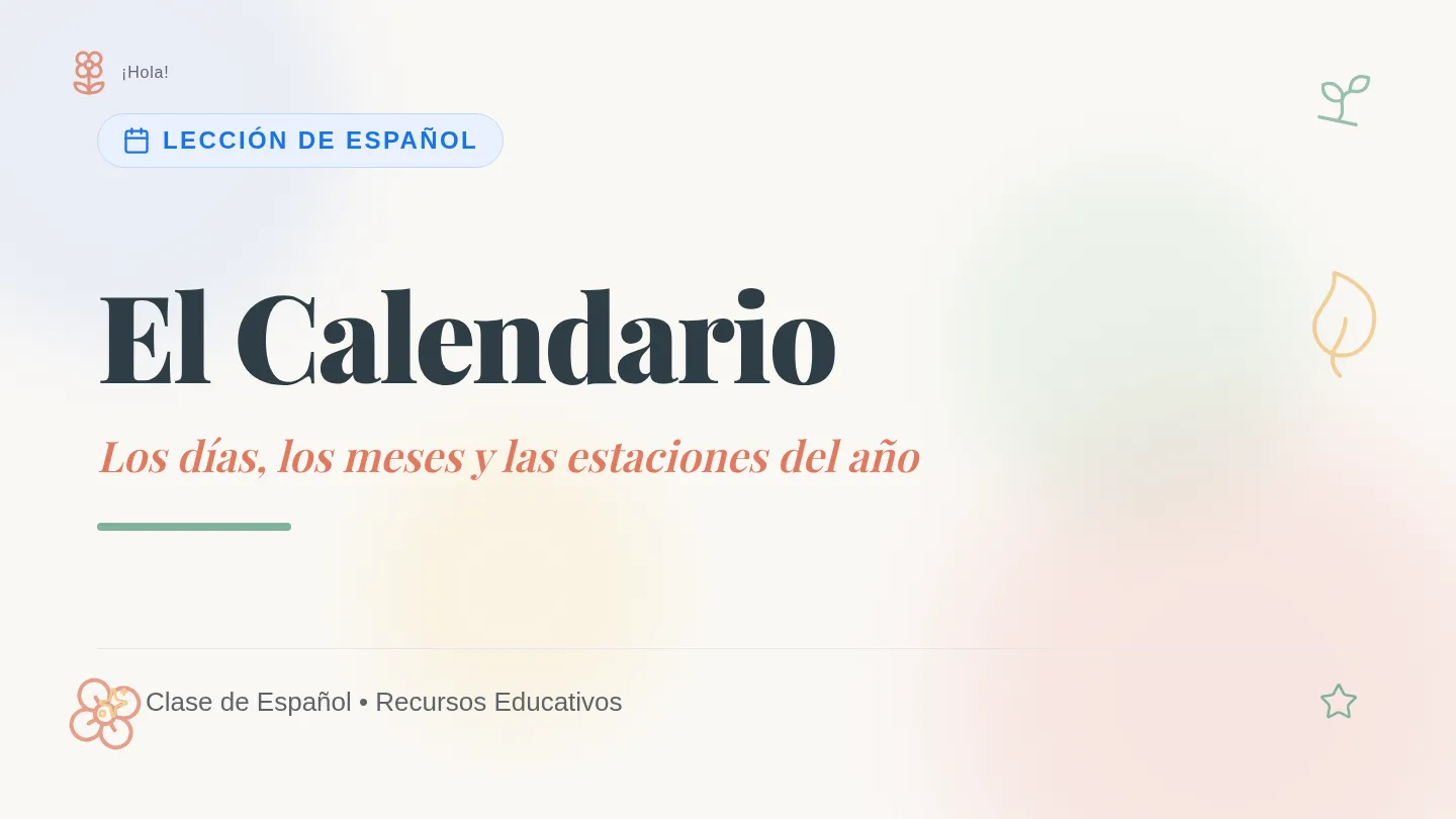Calendario Intro Slide