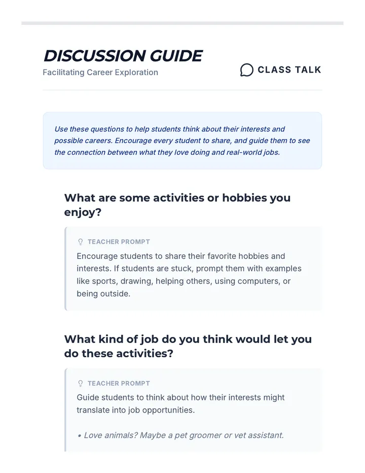 Career Conversation Guide