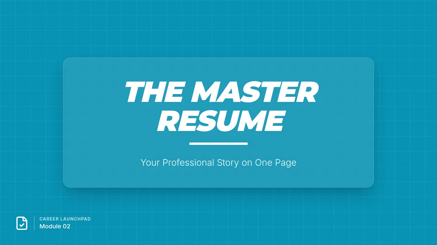Resume Blueprint Slides