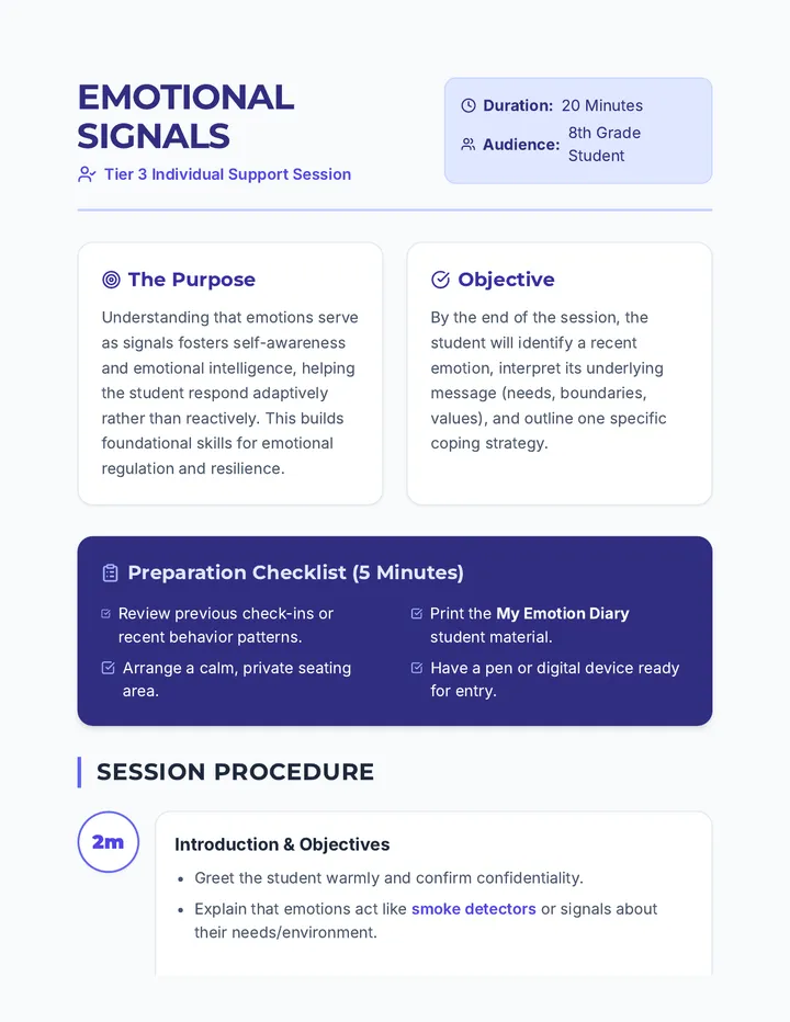 Emotional Signals Facilitator Guide
