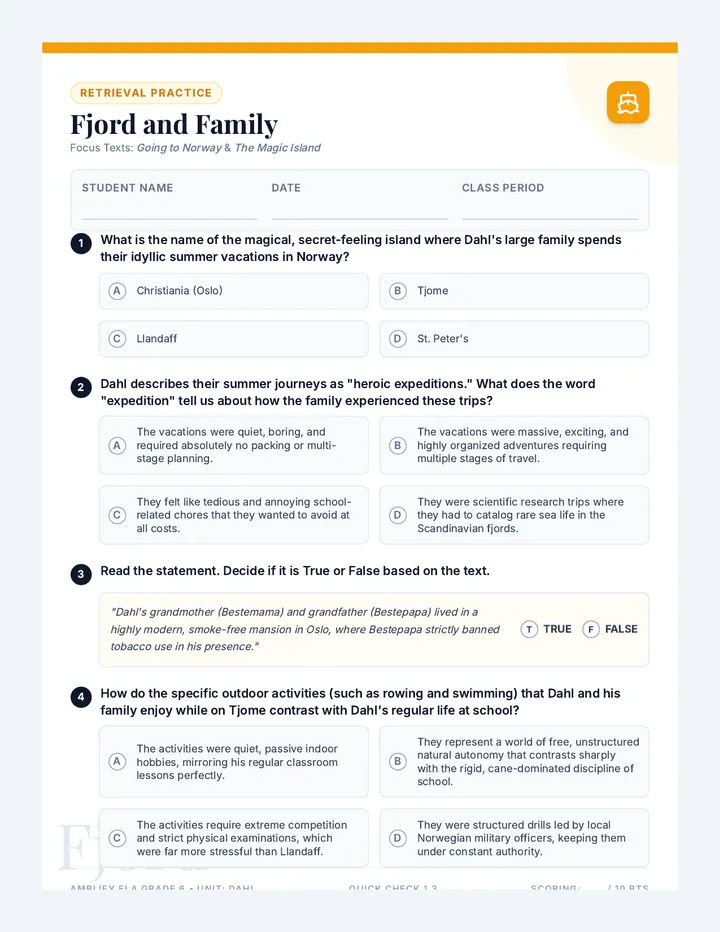 Fjord and Family Exit Ticket