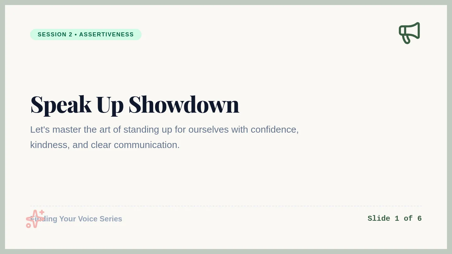 Speak Up Slides