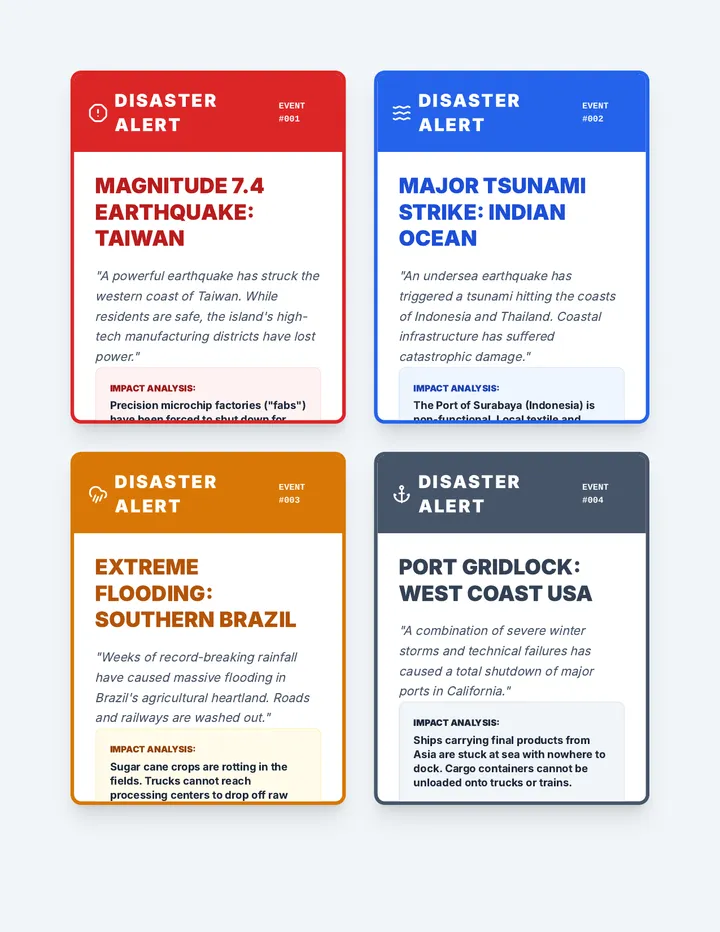 Disaster Scenario Cards