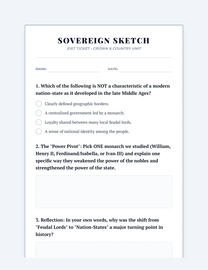 Sovereign Sketch Exit Ticket