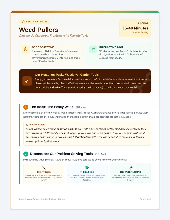 Weed Pullers Teacher Guide