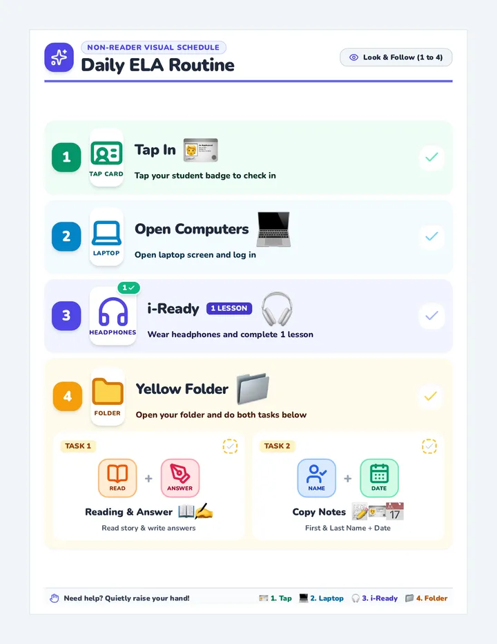 Daily Routine Visual Chart