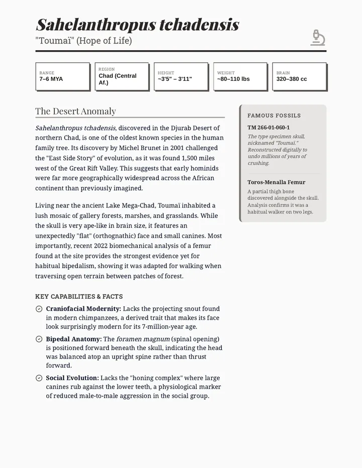 Hominid Species Profiles Document v3